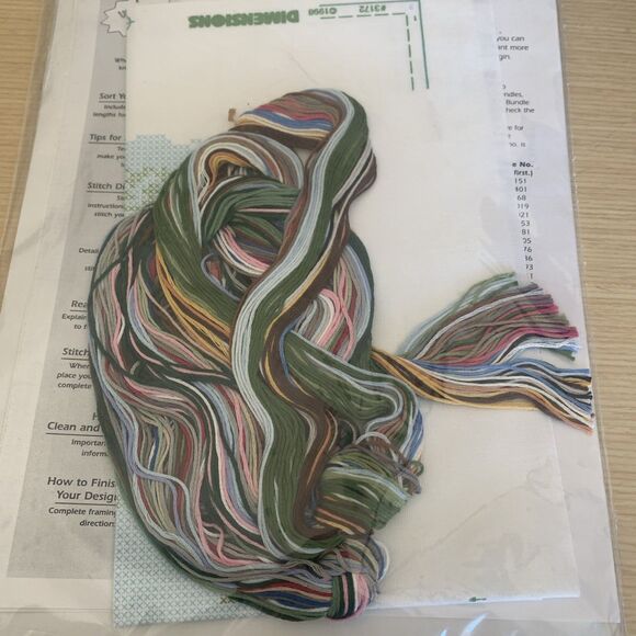 Dimensions Counted Cross Stitch Kit 3172 Garden Gazebo 8 x 16 NEW SEALED 1998 - Picture 4 of 4